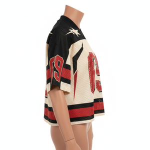 เสื้อฟุตบอลคุณภาพสูงแบบอเมริกัน ผ้าโพลีเอสเตอร์ตาข่าย  ไซส์ใหญ่  สำหรับทีม  ขายส่งรุ่นล่าสุด - Product Image 4