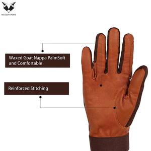 Top Seller Product Genuine Leather Riding Gloves Size L, Premium Unisex Horse Riding Gloves For <b>Equestrian</b> Activities - Product Image 2