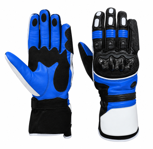Gants de moto jaunes et noirs de haute qualité avec protection rigide des articulations, paume renforcée pour une meilleure adhérence, et sangle de poignet réglable pour la conduite - Product Image 2