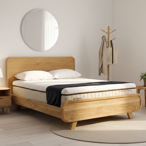 Salzburg Solid Teak Eco-Friendly Durable Convertible <b>Platform</b> <b>Bed</b> <b>Frame</b> Minimalist Bedroom Furniture Custom Hotel Apartment - Product Image 2