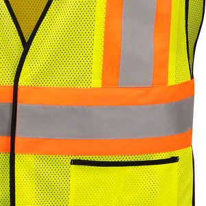 เสื้อกั๊กนิรภัยพร้อมโลโก้บนเสื้อกั๊กผ้าคุณภาพสูง ขายส่ง ราคาถูก สะท้อนแสงได้ดี ดีไซน์ใหม่ เสื้อกั๊กทำงานเพื่อความปลอดภัย - Product Image 6