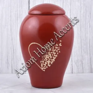 Elegante Urna Funeraria de Aluminio Pulido con Sofisticado Arte Floral para Hacer Homenaje a sus Seres Queridos por Axiom Home Accents - Product Image 3