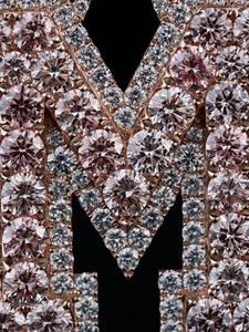 Luxury Iced Out <b>Initial</b> Letter M VVS Moissanite Pendant <b>Necklace</b> 925 Sterling <b>Silver</b> Pink Stone Hip Hop Alphabet Jewelry Gift - Product Image 3