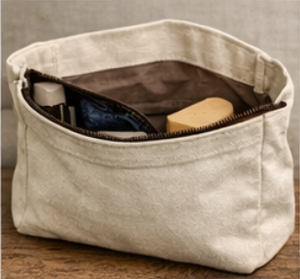 Custom Cotton Pouch <b>Wallet</b> & Makeup Bag Zippered Closure Eco-Friendly Portable Reusable Storage Gift with Custom Logo Option - Product Image 3