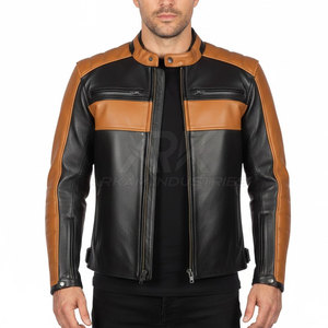Chaqueta de cuero para motocicleta para hombre, diseño personalizado con tu propio logo, impermeable, informal. - Product Image 3