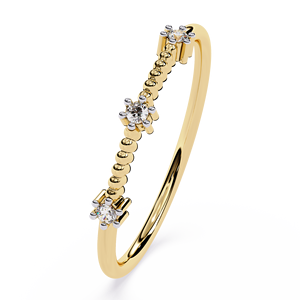 แหวนเพชรทองคำขาว 14k สำหรับผู้หญิง ทรงกลมเจียระไนแบบบริลเลียนท์ คลาสสิก สามารถสวมซ้อนกันได้ เหมาะสำหรับเป็นเครื่องประดับหมั้น - Product Image 1