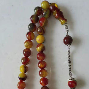 Rosario de Resina Islámico Musulmán con Diseño de Amor, Ecológico, Personalizable, Hecho a Mano, Zona de Arte Creativo CAZ-0834 India - Product Image 1