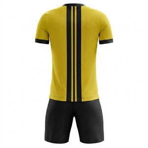 Customized <b>Elite</b> Men's Yellow Color Black Striped Moisture Wicking 100% Polyester Handball Match Uniform Custom Logo Athletic - Product Image 2