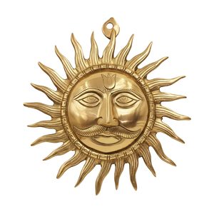 Adorno de Pared de Latón Hecho a Mano con Diseño de Sol, Decoración de Pared Vintage Surya, Adorno Metálico Tradicional para la Entrada del Hogar, Sala de Estar - Product Image 3