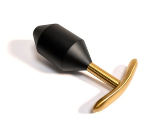 Plug anal noir et doré, jouet BDSM, articles coquins de haute qualité - Product Image 1