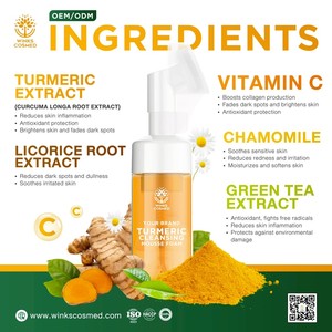 OEM ODM ผลิตภัณฑ์ทำความสะอาดผิวหน้าสูตรโฟม ผลิตภัณฑ์ล้างหน้าแบบมูส สำหรับผิวเป็นสิว ช่วยเติมความชุ่มชื้น ไม่ระคายเคือง สบู่เหลว - Product Image 3