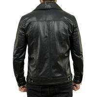 CUSTOMLOOP INDUSTRIES Blouson en cuir véritable imperméable pour homme, style streetwear, service OEM, logo avant enduit