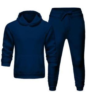 Conjunto de Sudadera con Capucha y Pantalones Deportivos Negros para Hombre, Traje Deportivo Informal de Felpa, Ropa Deportiva de Dos Piezas Personalizada - Product Image 2