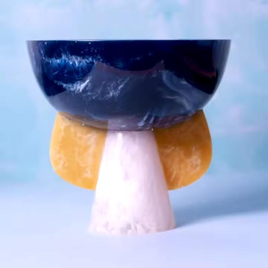 Bol à salade moderne en résine écologique, fait main, pour la décoration de la maison ou les fêtes, technique personnalisée - Product Image 4