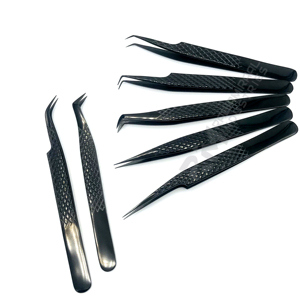 Pinzas para Extensión de Pestañas RMI Black Plasma Volume con Estuche a Juego, Oferta de Marca Privada, Pinzas Curvas y Rectas para Pestañas - Product Image 4