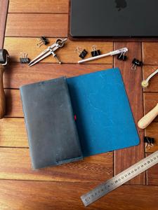 Couverture de carnet en cuir véritable, étui pour journal d'écriture, support de carnet rechargeable pour notes de bureau et d'affaires NBC-0101 - Product Image 5