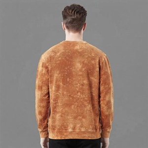 Sweat-shirt à col rond surdimensionné personnalisé pour la vente en gros, manches longues, couleur unie, grammage lourd, délavage enzymatique, orné de perles - Product Image 4