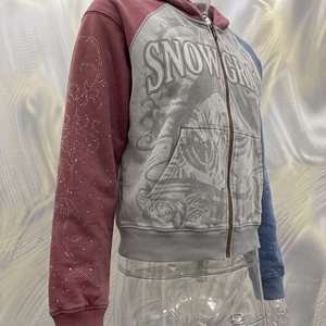 เสื้อฮู้ดซิป SnowGrace แขนเสื้อแบบแร็กแลน พิมพ์ลายแบบซับลิเมชั่น สำหรับทุกเพศ สวมใส่สบายในฤดูหนาว - Product Image 4