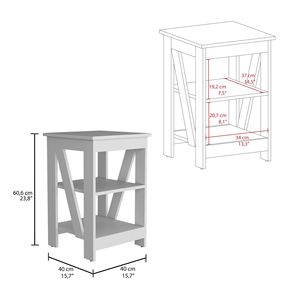 Taylor 3-Tier <b>Storage</b> Side <b>Table</b> Nightstand <b>Small</b> Space Sofa <b>Table</b> End <b>Table</b> Console for <b>Small</b> Spaces - Product Image 3