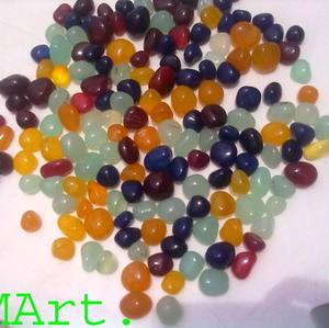 Pavés et galets d'onyx naturel multicolore Pierre naturelle brillante Décoration d'aquarium et revêtement mural de jardin - Product Image 2