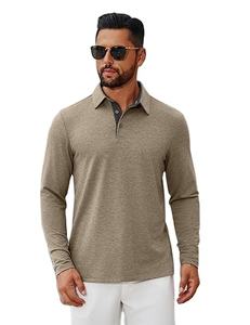 Camisas Polo de Manga Larga para Hombre, Camisetas Casuales con Botones, Camisas de Trabajo con Cuello - Product Image 1