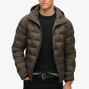 Chaqueta Parka Canadiense para Hombre con Capucha Desmontable de Piel de Lobo, Acolchada con Plumón de Ganso, para Invierno, Cuello Alto, Color Liso - Product Image 5