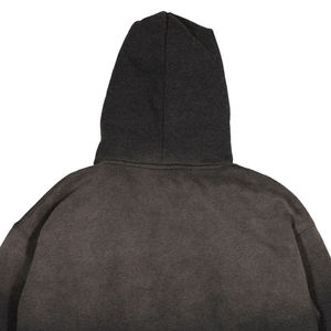 Sweat à capuche délavé effet soleil pour homme, couleur unique, style rétro, streetwear décontracté, en coton French Terry, coupe décontractée - Product Image 2