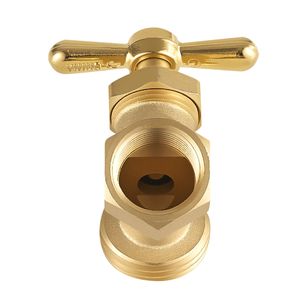 Rubinetto da Esterno in Ottone Resistente con Connessione 1/2'' FIP x 3/4'' MHT, Valvola da Giardino Multiturn in Metallo - Product Image 1