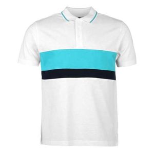 Polo à manches courtes rayé pour homme, coupe classique, tricoté, motif bleu et noir - Product Image 5