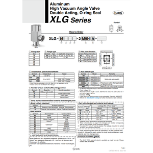 Vanne d'angle XLG-25-2 à vide élevé SMC Pneumatics - Product Image 2