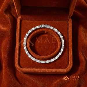 Silver Pear Shape Bezel Moissanite Tennis <b>Bracelet</b> For Women Elegant Sparkling Fashion Jewelry Gift Adjustable - Product Image 4