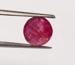 พลอยทับทิมพม่าธรรมชาติสีแดง ไม่ผ่านการอบอุ่น รูปทรงกลม สำหรับทำแหวน - Product Image 1