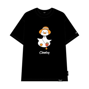 CLOUDZY Pink Bunny Puff Print Cotton T-Shirt Crew Neck Casual Design for Adults - Product Image 6