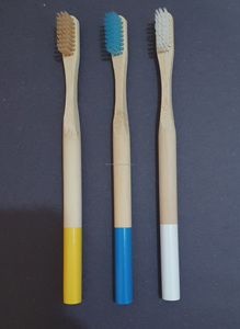 Colorful Bottom Painted Bamboo <b>Toothbrush</b> Fibre Bristle Organic Wood <b>Toothbrush</b> Eco Friendly Sustainable Dental Supply - Product Image 6