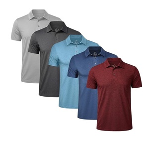 Polo en maille à manches courtes pour homme, couleur unie, séchage rapide, style décontracté, coupe classique - Product Image 1