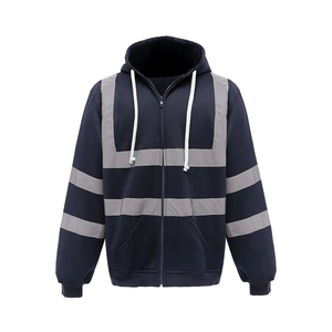 Sudadera con Capucha Reflectante de Alta Visibilidad para Hombre, ANSI Clase 3, con Cordón Ajustable, Reflectante de 2 Pulgadas de Ancho, con Logotipo y Luz LED Intermitente - Product Image 1