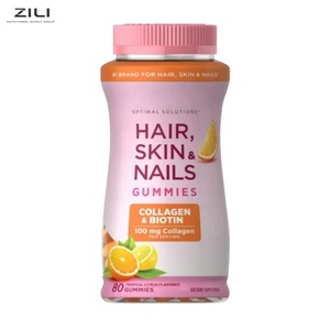 Gomitas Veganas Orgánicas de Colágeno Sin Azúcar para Cabello, Piel y Uñas para Mujeres, Marca Privada, Salud e Inmunidad, Sin Lácteos - Product Image 1