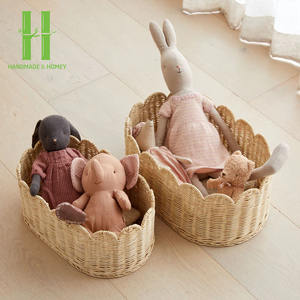 ¡SUPER VENTAS! Cesta de Almacenamiento Tejida a Mano de Ratán Natural Ecológica, Diseño Moderno, Apilable, Multiusos para Verduras y Flores - Product Image 6