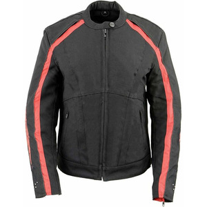 Chaqueta de Motociclista Clásica de Cuero y Textil para Mujer SAMROZ SPORTS - Uso Durante Todo el Año - Product Image 4