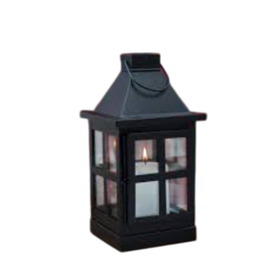 Lanterne à bougie de style vintage en métal et verre pour la décoration de la maison, lanterne suspendue en fer noir mat avec poignée, décorative classique - Product Image 1