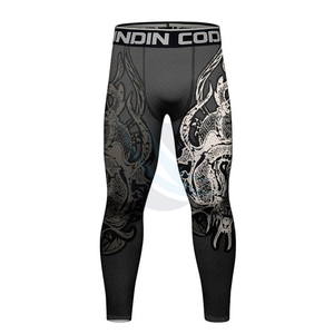 Ensemble de rashguards de compression pour hommes SPOFIT, manches longues et courtes, avec imprimé dragon, séchage rapide, spandex, polyester, coutures invisibles - Product Image 6