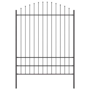 Clôture de jardin en acier gris thermolaqué, 7 pièces, 66,93 x 88,58 po, pour clôtures, treillis et portails - Product Image 5