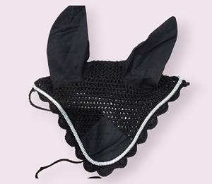 Voile anti-mouches pour chevaux en coton écologique de haute qualité, bonnet d'oreille en tissu maillé, taille personnalisable disponible, plusieurs couleurs, fabricant - Product Image 1