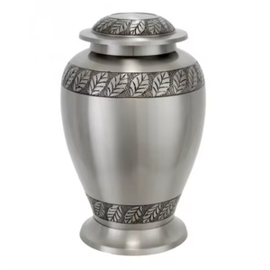 Urne funéraire en métal rouge brillant de haute qualité pour cendres humaines, taille adulte, artisanale en aluminium, fournitures funéraires, pot commémoratif - Product Image 4