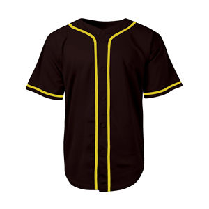 Uniforme de Béisbol de Fabricación Pakistaní, Jersey de Béisbol con Botones, Jersey de Béisbol de Color Sólido, Servicio OEM ODM Personalizado - Product Image 1