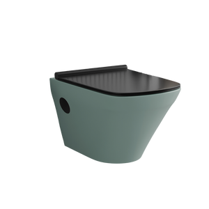 Nuevo conjunto de inodoro de cerámica sin bordes, tanque de agua montado en la pared, sanitario moderno brillante de una pieza con cierre lento para baño. - Product Image 4