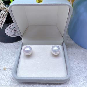 Wholesale 11-13mm Large Particle Freshwater <b>Edison</b> Pearl Earrings Strong Round Shape with Slight Cold <b>Light</b> Flaws - Product Image 1