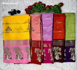 Conjunto de Saree y Blusa de Seda Semiviscosa de Excelente Calidad para Festivales, con Pallu Peshwai y Diseño de Tejido Zari, Proveedor de Surat - Product Image 6