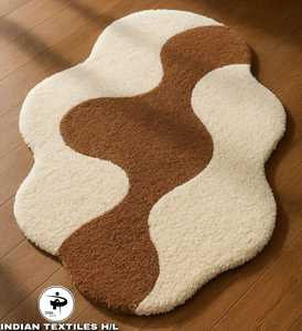 Alfombra de Lana de Alta Calidad Hecha a Mano con Pelo Alto y Bajo para Sala, Cocina, Oficina o Oración por INDIAN TEXTILES H/L - Product Image 1