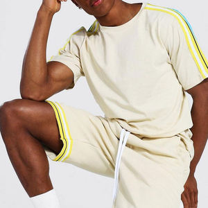 Ensemble T-shirt et short pour homme, été, haute qualité, respirant, léger, écologique, personnalisable, streetwear, décontracté - Product Image 4